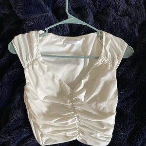 Princess polly white cropped top